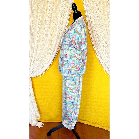 Retro Care Bears Women XL Favorite Bears Pose Pajama Pants Set Kidcore Nostalgic - Picture 5 of 15